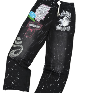Hellstar Records Splatter – Sudadera Multi-Parche Estilo Grunge
